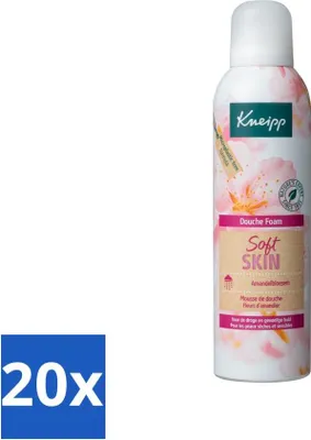 Image de Kneipp - Mousse de douche - Peau douce - Pour peaux sèches et sensibles - 200 ml - Lot avantageux - 20 pièces