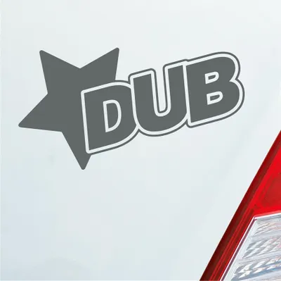 Produktbild von Auto Aufkleber Stern Tuning Star 12x7 cm Grau Sticker Heckscheibenaufkleber