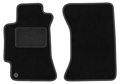 Produktbild von Velours-Fußmatten vorne für Subaru Impreza II GD 2000-2007 (Limousine/Kombi) – 2-tlg, Schwarz, passgenau – Wielganizator LUX