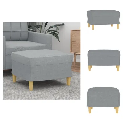 Zdjęcie produktu dla vidaXL Podnóżek jasnoszary 60x50x41 cm tkanina - Tapicerowany stołek