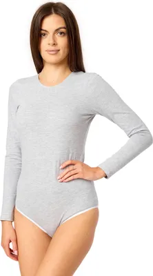 Produktbild von Merry Style Damen Langarm Body MS-114(Hellmelange, L)