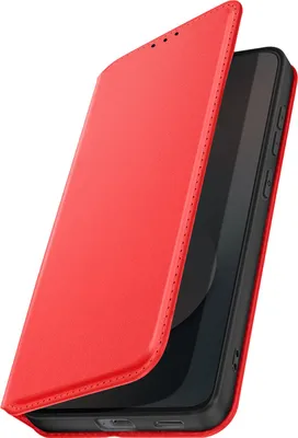 Image de Avizar, étui portefeuille magnétique pour Samsung Galaxy S25 FE avec support vidéo, rouge