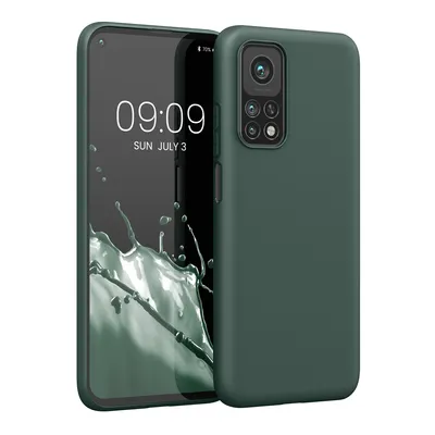 Produktbild von kwmobile Hülle kompatibel mit Xiaomi Mi 10T / Mi 10T Pro Hülle - weiches TPU Silikon Case - Cover geeignet für kabelloses Laden - Moosgrün