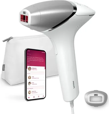 Zdjęcie produktu dla Philips Lumea Prestige Lumea IPL Seria 8000 BRI940/00 Urządzenie IPL do depilacji światłem z SenseIQ, Intensywne światło impulsowe (IPL), Biały, 8,5 min, 2,5 min, 2 min, Prąd przemienny