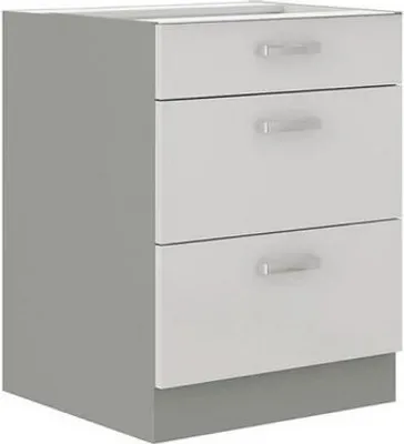 Obrázek produktu pro Dolní šuplíková kuchyňská skříňka 60 cm GENJI - šedá / lesklá bílá