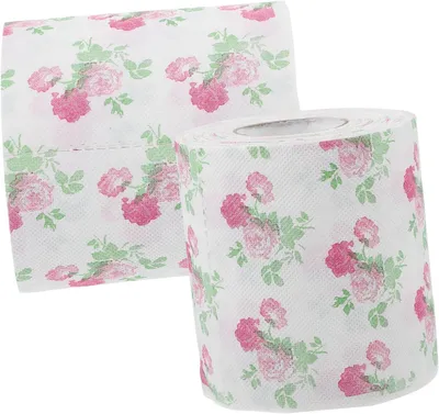 Produktbild von 10 Rollen farbenfrohes, dekoratives Toilettenpapier mit aufgedruckten Mustern, saugfähig für Küche und Bad