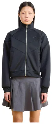 Produktbild von Nike W NSW NK WR POLY KNIT JKT BLACK/METALLIC SILVER BLACK/METALLIC SILVER XS