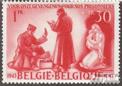 Produktbild von Briefmarken Belgien 1943 Mi 626 postfrisch Kriegsgefangene