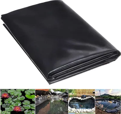 Produktbild von 1.5x1.5m Teichfolien Zuschnitt HDPE, UV- und witterungsbeständig, Schwimmteich Folie Gartenteich Teichplane Schwarz, für Teichbau, Garten und Teichzubehör
