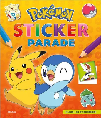 Obrázok produktu pre Deltas Pokemon Sticker Parade Mal- und Stickerbuch