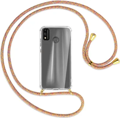 Produktbild von Handykette Backcover-Schutzhülle mit Band (Metall goldfarben) für Honor 9X Lite - Rainbow