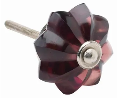 Image de Lisbeth Dahl Poignée de meuble 5cm Bouton de meuble Bouton de porte Poignée d'armoire Métal acrylique violet