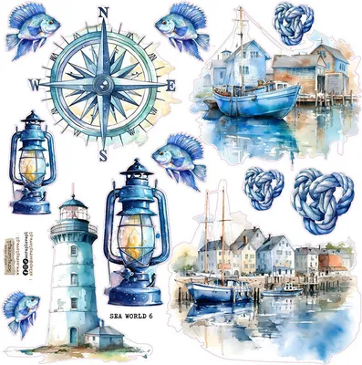 Immagine prodotto di AUFKLEBER - ScrapLove - Mondo marino 6
