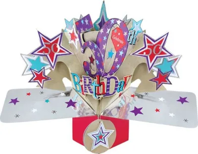 Produktbild von Grußkarte PopUp "50th Birthday"