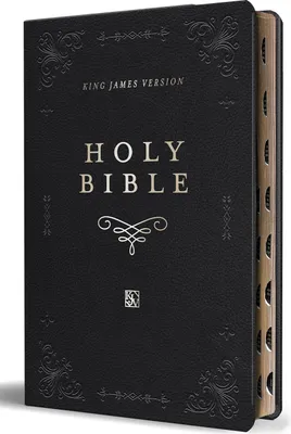 Produktbild von KJV Holy Bible, Giant Print Thinline Large Format, Black Premium Imitation Leather with Ribbon Marker, Red Letter, and Thumb Index