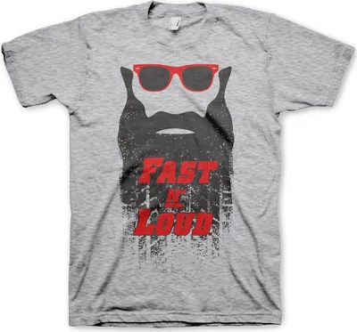 Image de Fast N' Loud - T-shirt à barbe de Kaufman - Moyen - Gris chiné