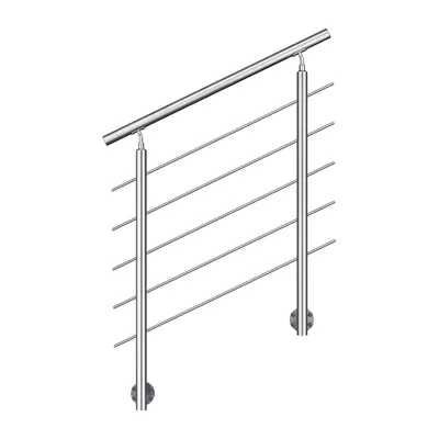 Produktbild von Treppengeländer aus Edelstahl 304 100 cm - 5 Querstreben, seitliche Montage Kombinierbar