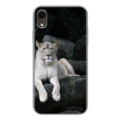 Produktbild von MuchoWow® Handyhülle Schutzhülle Hülle für iPhone XR Löwe - Wilde Tiere - Porträt Silikon Softcase Handy Hülle - Schutzdeckel