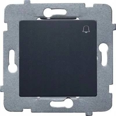 Image de POLMARK ŁP-6LA/M.CZ Bouton de sonnette sans cadre noir