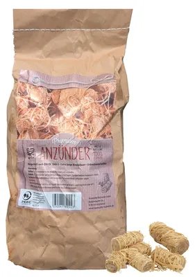 Productafbeelding van com-four® 1 kg premium houtsnippers aanmaakblokjes - ecologische aanmaakhout voor de open haard, AI-gegenereerde afbeelding