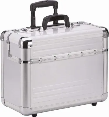 Produktbild von Alukoffer Alu Trolley Aktenkoffer Pilotenkoffer Aluminiumkoffer 48 cm Bowatex