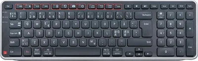 Produktbild von Contour Design Balance Keyboard, Volle Größe (100%), Kabellos, RF kabellos + USB, Scherenschalter, QWERTY, Schwarz