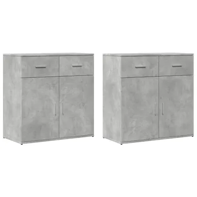 Produktbild von Sideboards 2 Stk. Betongrau 79x38x80 cm Holzwerkstoff