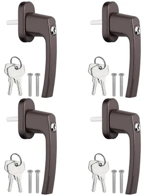 Immagine prodotto di Omgoods - Set di 4 serrature di sicurezza per finestre in alluminio, per proteggere i bambini
