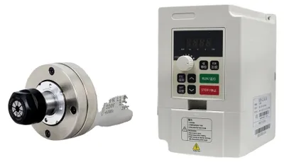 Image de Moteur à broche refroidi à l'eau, 24 000 tr/min, variateur inclus, avec VFD
