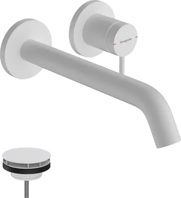 Produktbild von Einhebel-Waschtischmischer Tecturis S UP f Wd-mon Ausladung 225mm mattweiß mattweiß