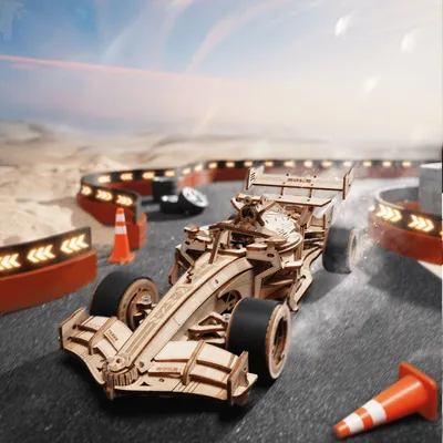 Productafbeelding van ROBOTIME Rock 3D-houten puzzel, Formule 247, poppen
