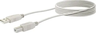 Produktbild von Schwaiger 1.5m USB 2.0 A-B, 1,5 m, USB A, USB B, USB 2.0, Männlich/Männlich, Grau