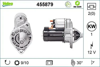 Produktbild von VALEO 455879 Starter Anlasser 1kW für OPEL ZAFIRA B (A05) 12V