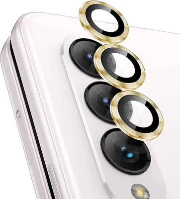 Produktbild von Für Samsung Galaxy Z Fold5 5G Schutzglas Kamera Linse Hart Glas H9 Gold