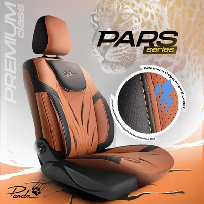 Productafbeelding van Stoelhoeverserie Pars, kleur Cognac – Leer – universele autostoelhoevers – perfecte pasvorm voor meer dan 3000 voertuigmodellen – set voor voorstoelen. Uitvoering: set voor voorstoelen, kleur: Cognac