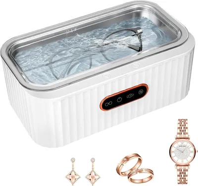 Produktbild von Ultraschallreiniger, Ultraschallreinigungsgerät, Ultraschallgerät, 400ML Automatisch Ultrasonic Cleaner, 45000Hz, für Brillen, Schmuck, Uhren