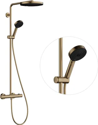 Immagine prodotto di hansgrohe Pulsify S PURO Système de douche 260, 1jet, Ecostat Fine, douchette à main 3jet, EcoSmart, 24237140, 24237140