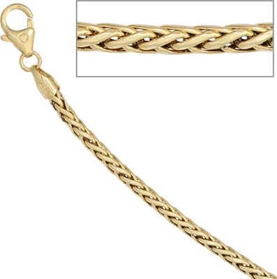 Produktbild von JOBO Zopfarmband 585 Gold Gelbgold 19 cm Armband Karabiner