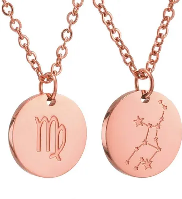 Produktbild von Sternzeichen Kette Gold/Rosegold/Silber Damen Horoskop Mutter Tochter Freunde Galaxy Universum Zodiac_Halskette