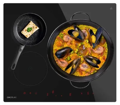 Induktionskochfeld, 3 Zonen, 32 cm, 9 Stufen, Touch, Timer, Kindersicherung
