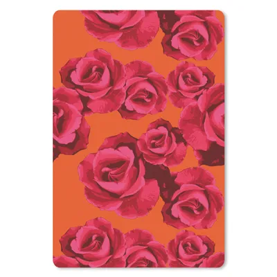 Produktbild von MuchoWow® Mauspad Mousepad Rosen - Orange - Muster 40x60 cm - Mousepads - Maus Mat - Pad - Mausunterlage - Schreibtisch Accesoire