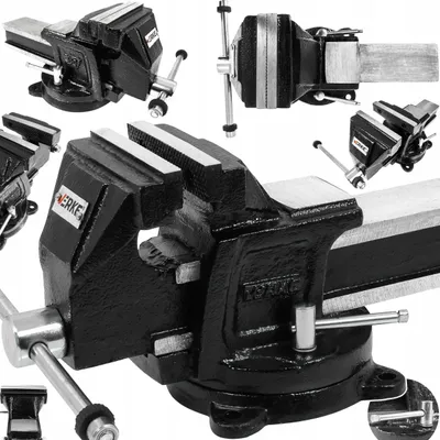 Produktbild von 100 mm Schraubstock mit Amboss 360° Drehbar für Werkbank Werkbankschraubstock
