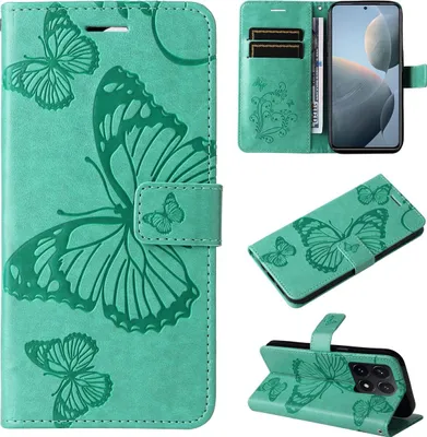 Produktbild von Mobigear Butterfly  Xiaomi 14T Hülle Klapphülle Geldbörse - Grün