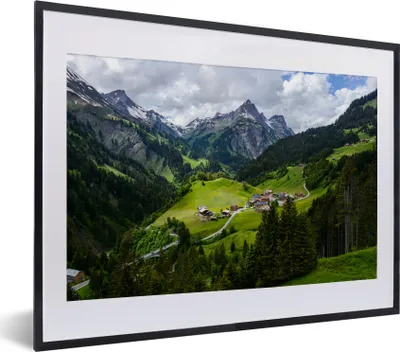 Produktbild von MuchoWow® MuchoWow® Gerahmtes Poster Berge in Österreich 40x30 cm - Poster mit zchwarzem Bilderrahmen - Bilderrahmen - Poster im Rahmen