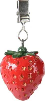 Produktbild von Tischdeckenbeschwerer Erdbeere 16x5x4cm Keramik 4er Set Rot / Grün