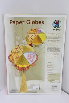 Produktbild von URSUS Paper Globes Citrine Bastelpackung gelb