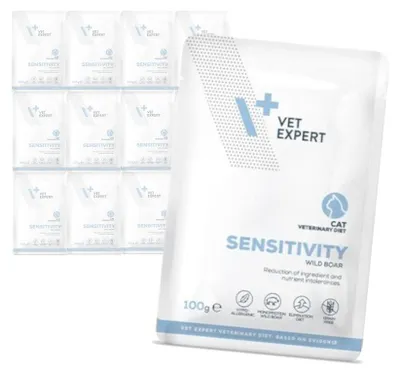 Zdjęcie produktu dla Vet Expert Sensitivity Mokra Karma Weterynaryjna Z Dzikiem 12x100g Dla Kotów Z Nietolerancją Pokarmową