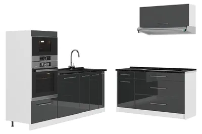 Productafbeelding van Keuken Vicco Fame-Line Antraciet Hoogglans/Wit 340 cm, WB Antraciet, Model 63921