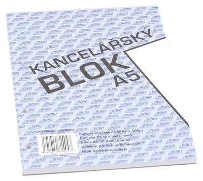Obrázok produktu pre Kancelársky blok A5, prázdny, 50 listov