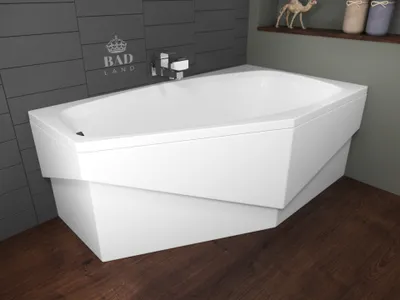 Zdjęcie produktu dla Wanna Akrylowa Zestaw 4w1 Asymetryczna 140x80 Prawa Biała + Obudowa Akrylowa, Nowoczesny Premium Syfon i Nogi (stelaż) w komplecie | BADLAND MARIKA
